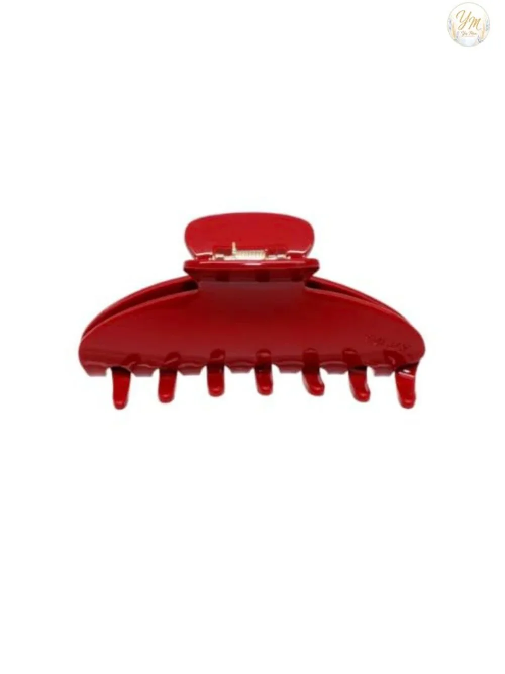 Acetate Big Hair Clip - Cherry Red Claw Clip for Thick Hair, Hair Securing